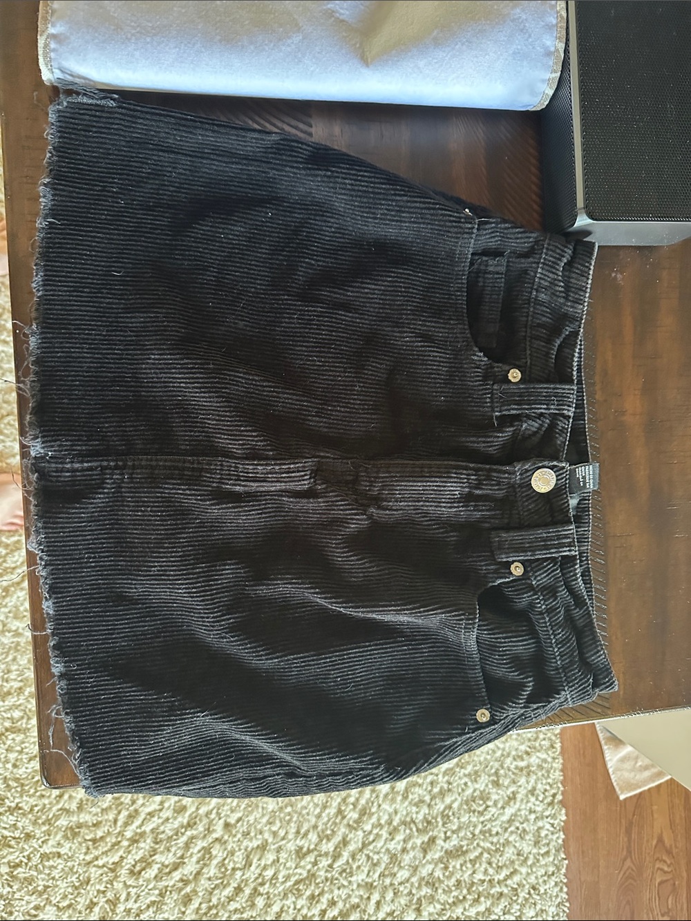 Forever 21 Black Corduroy Mini Skirt
